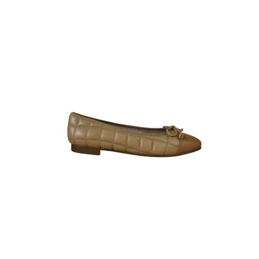 Brunella 200 Ladies Camel Leather Flat