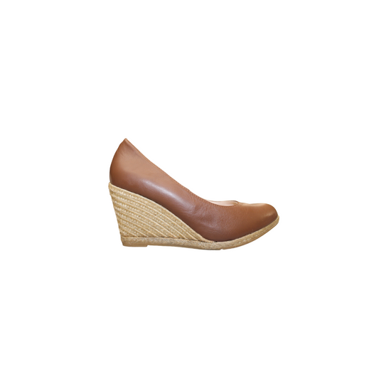 Eric Michael Teva Ladies Camel Leather 3 Inch Wedge