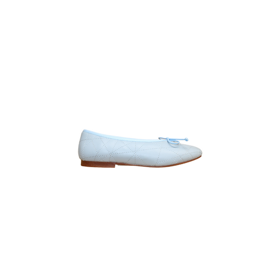 Esporre Mel Ladies Light Blue Leather Flat