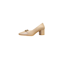 Melyann Chalk Ladies Nude Leather 2 Inch Heel