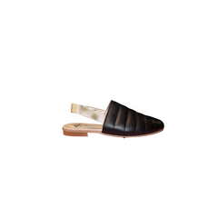 Luccini Bovo Girls Black Leather Slingback