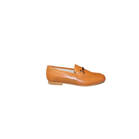 Luccini J95-48 Girls Tan Leather Loafer