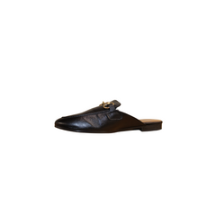 Menina 4024 Ladies Black Leather Mule