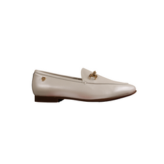 Venettini Rian Girls White Leather Loafer