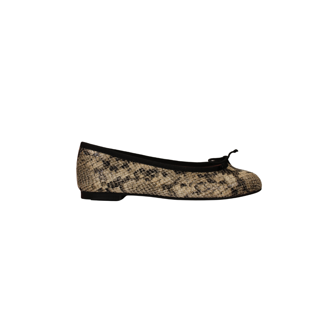 Euforia Emma Print Ladies White/Black Snakeskin