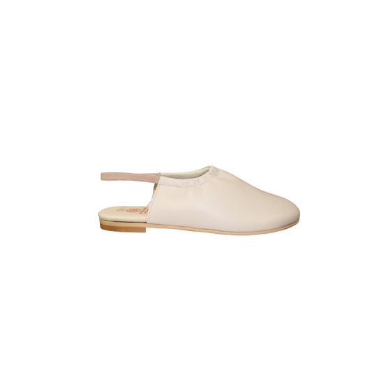 BluBlonc Celine Girls Bone Leather Slingback