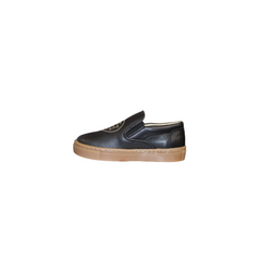 BluBlonc Tanner Boys Black Leather Sneaker