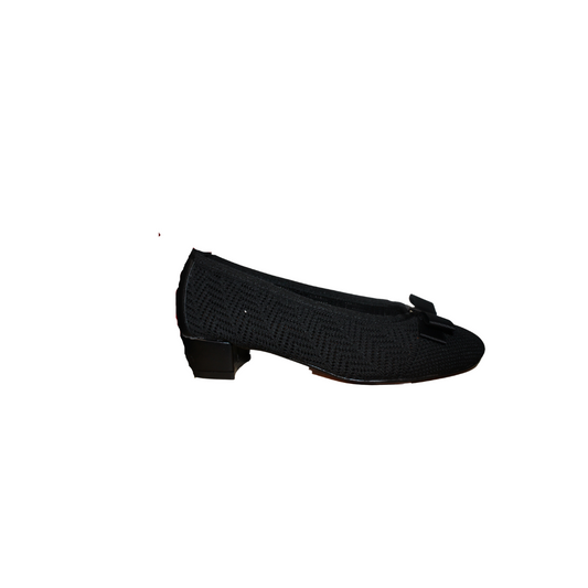 Ralph Migel Zila Ladies Black Knit Low Heel