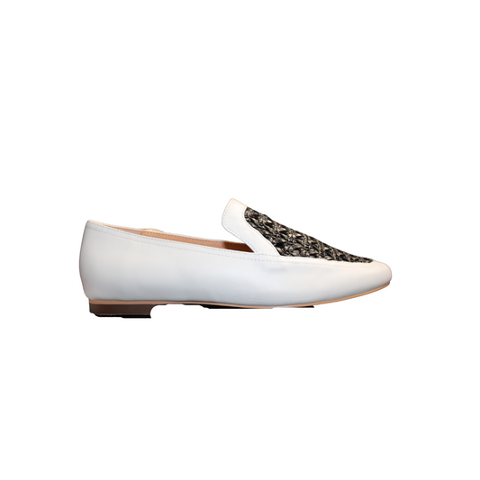 Ralph Migel Arch Ladies White Leather Loafer