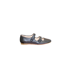 Luccini Catrula Girls Black Leather Mary Jane