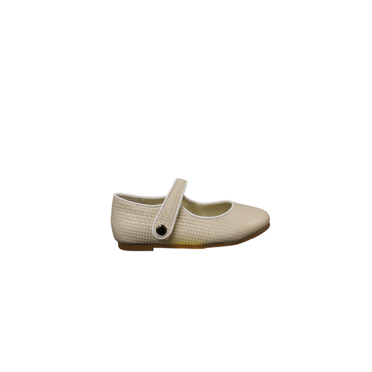 Boutaccelli Gale Girls Beige Leather Mary Jane