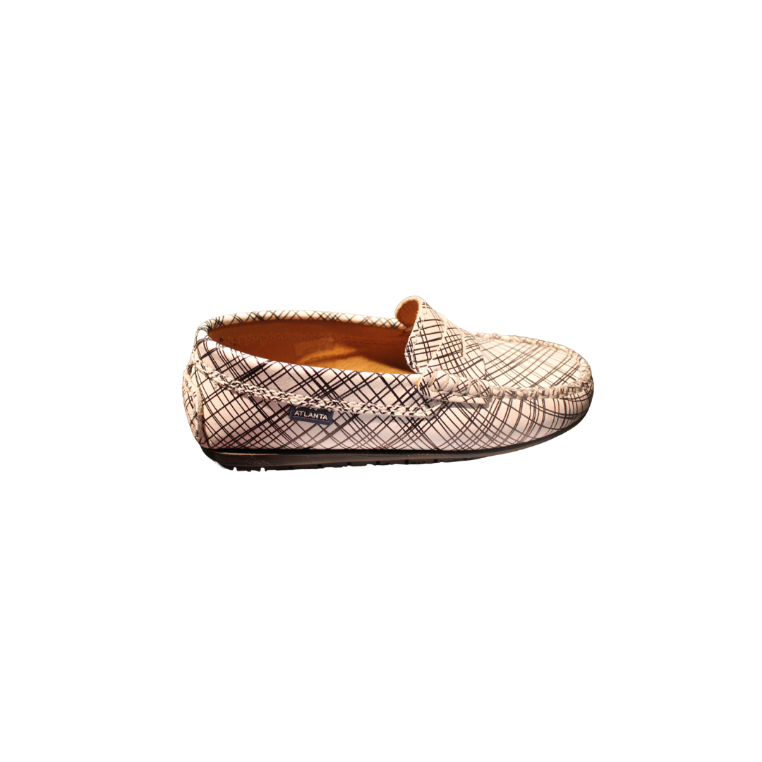 Atlanta Mocasin 32G white with black loafer