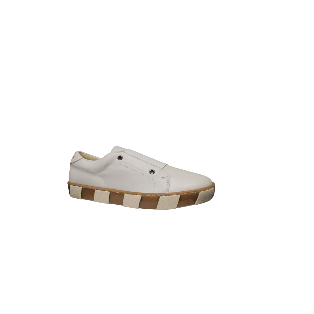 Blublonc Markos Off-White Leather Sneaker Shoe