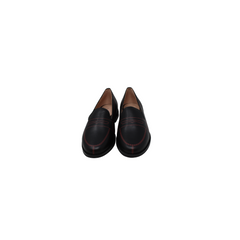 Viviamos Venice Black Stamped Leather loafer