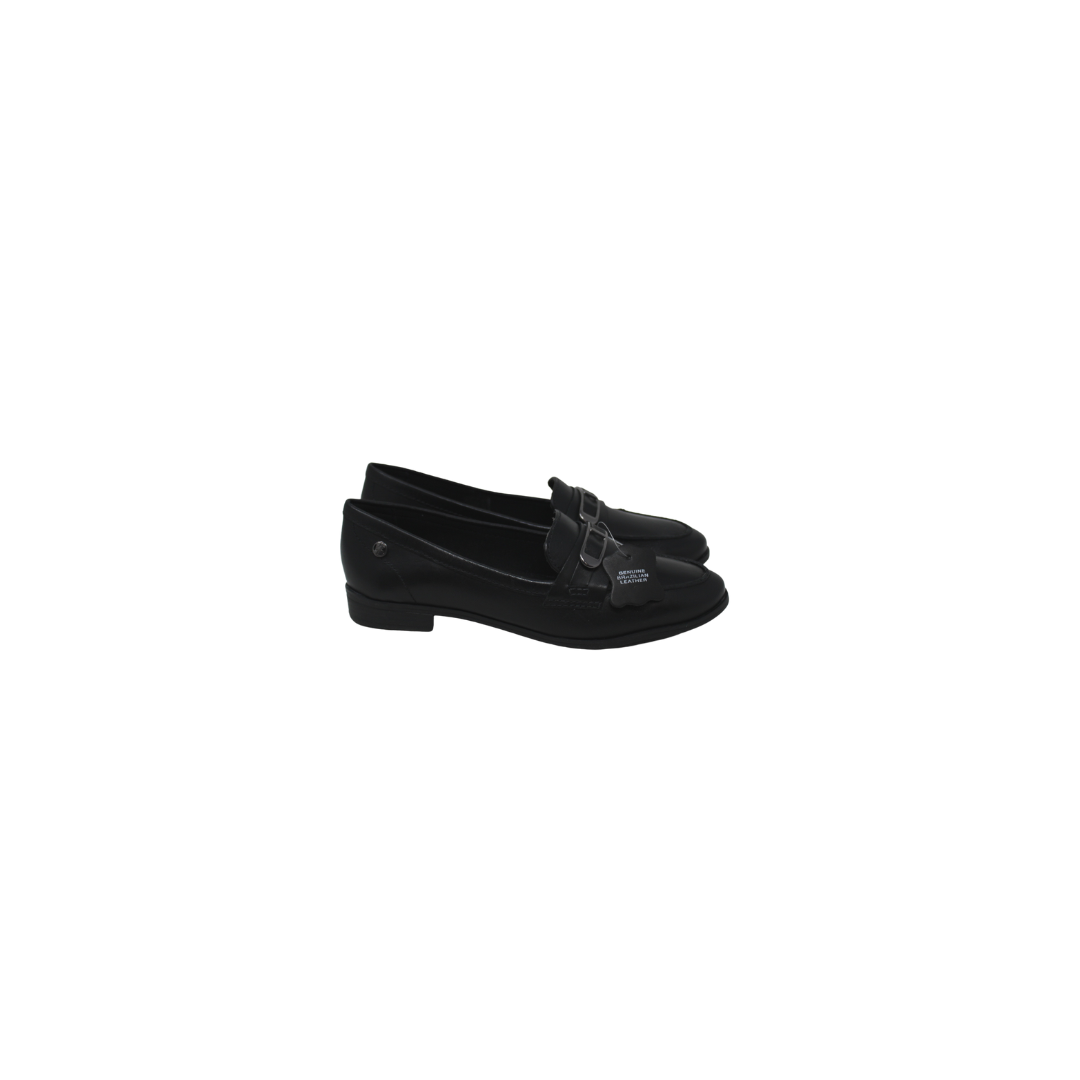 Bottero 321115  Ladies Black Leather Loafer