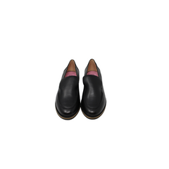 Esporee Whiskey Ladies Black Leather Loafer