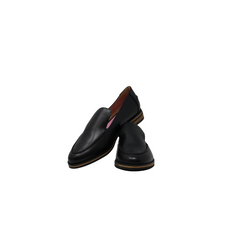 Esporee Whiskey Ladies Black Leather Loafer