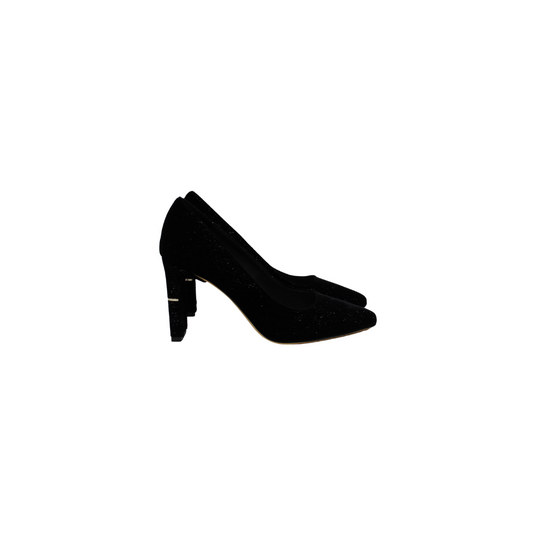 Melyann Greatest Ladies 3 inch Black Sparkle Velvet Heel