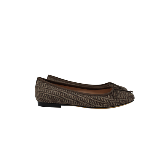 Viviamos Lupin Ladies brown Tweed Ballet Flat
