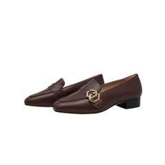 Viviamos Sofia Brown Leather Loafers