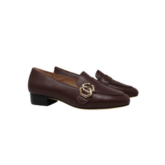 Viviamos Sofia Brown Leather Loafers