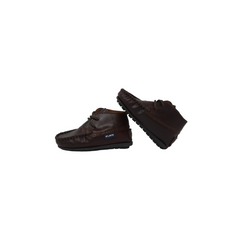 Atlanta Moccosin 73G Childrens Brown Leather Lace Up