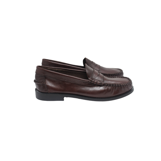 Papanatas 7725 Children's Brown Leather Penny Loafer