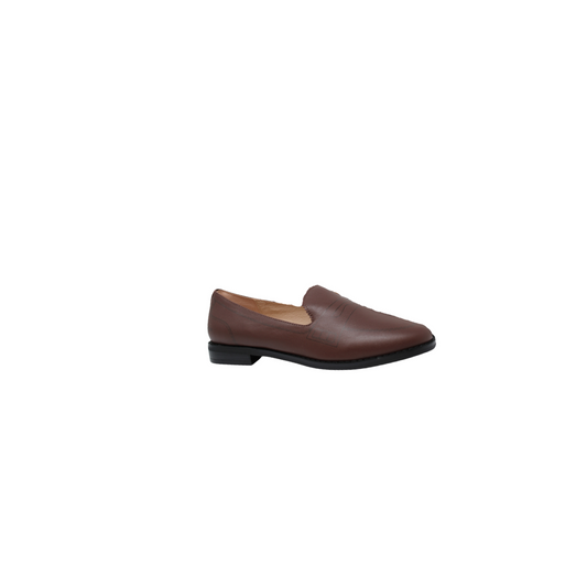 Viviamos Venice Brown Stamped Leather loafer
