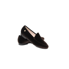 Venettini Girls Rian4 Brown Velvet Loafer