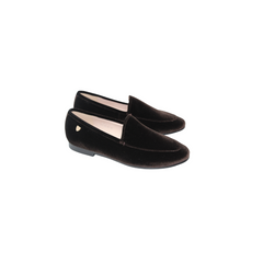 Venettini Girls Rian4 Brown Velvet Loafer