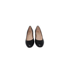 FSNY Tayla Black Leather 1.5 inch Pump