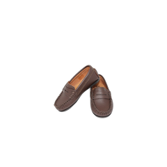 Atlanta Mocassin 32G Children's Brown Print Loafers