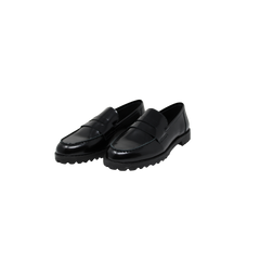 Luccini Genie Children's Black Leather Penny Loafer