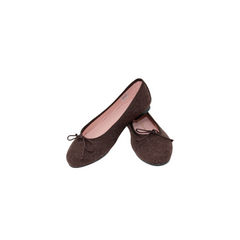 Euforia Brown Flannel Ballet Flat