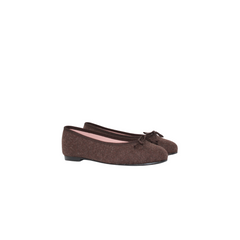 Euforia Brown Flannel Ballet Flat