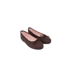 Euforia Brown Flannel Ballet Flat