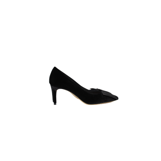 Melyann Elis Ladies Black Velvet Spike Heel