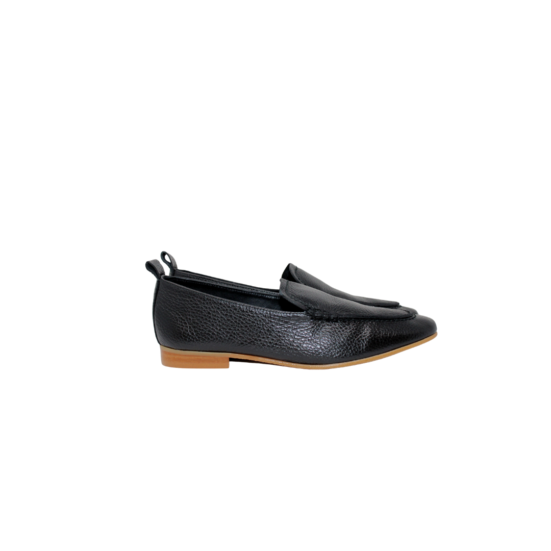 Ruth Secret 3420 Black Leather Smoking Shoe