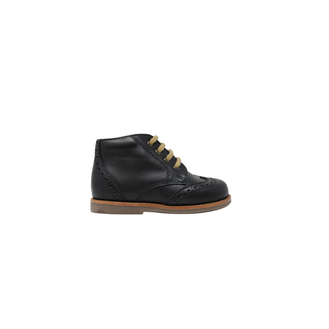 Beberlis Morgan Children's Black Leather Shoe