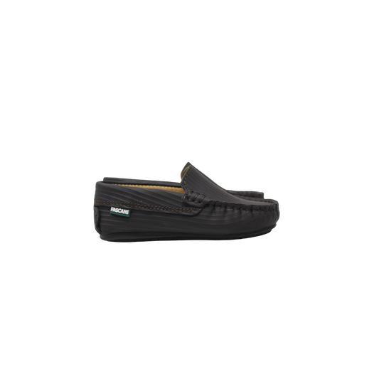 Fascani 52201 Children's Dark Brown Leather Loafer