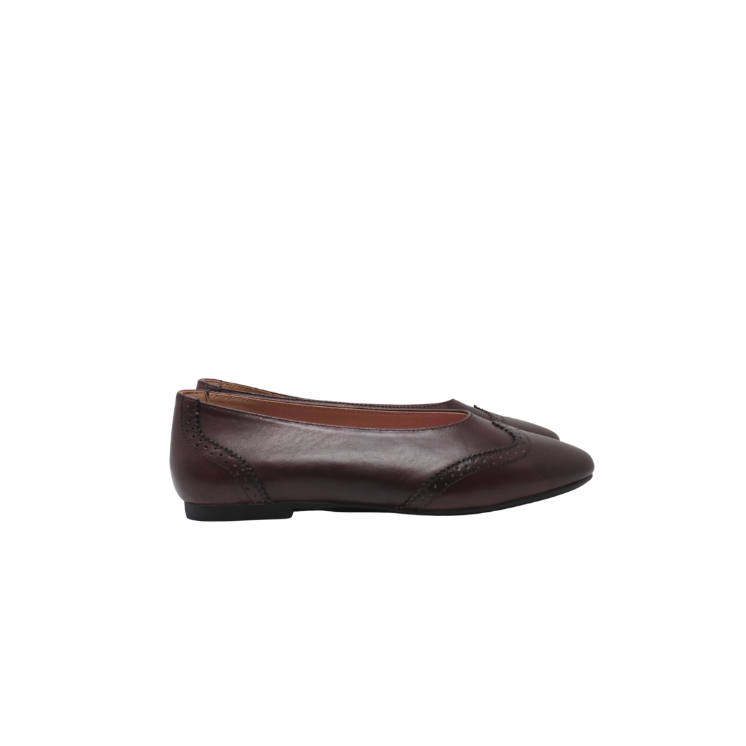 Esporee Tellon Wine Leather Flat