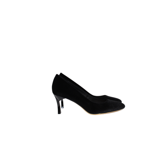 Melyann Shur Ladies Black Velvet 2in. Spike Heel