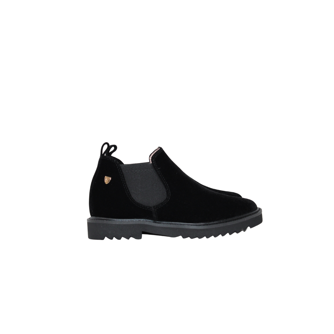 Venettini Tyra Black Velvet High-Top Everyday Shoe