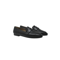 Brunella 405 Black Woven Leather Loafer