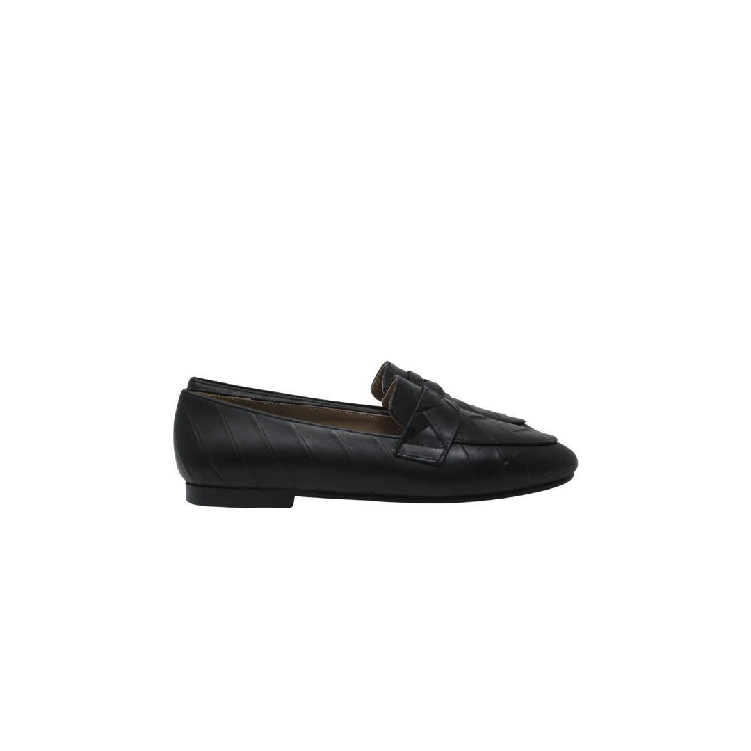 Brunella 405 Black Woven Leather Loafer