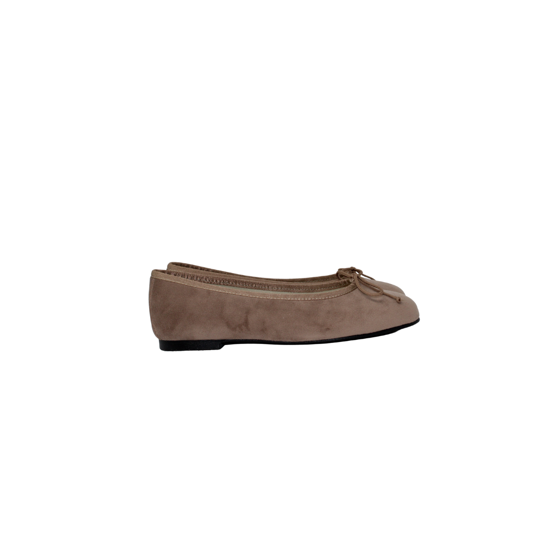 Menina Emma Taupe Suede Ballet Flat