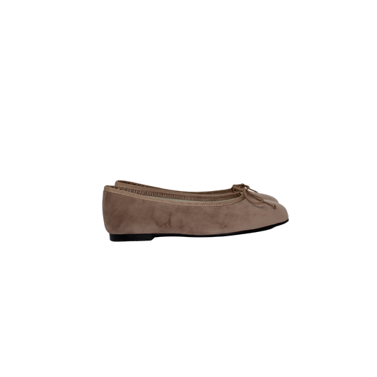 Menina Emma Taupe Suede Ballet Flat