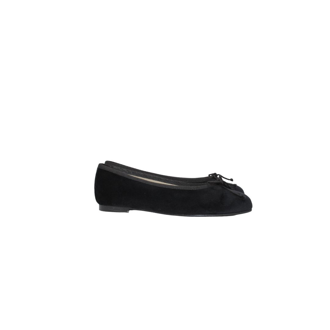 Menina Emma Black Velvet Flat