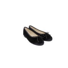 Menina Emma Black Velvet Flat