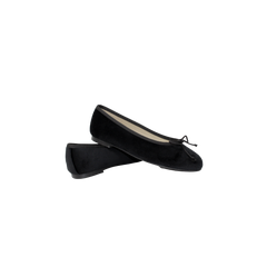 Menina Emma Black Velvet Flat